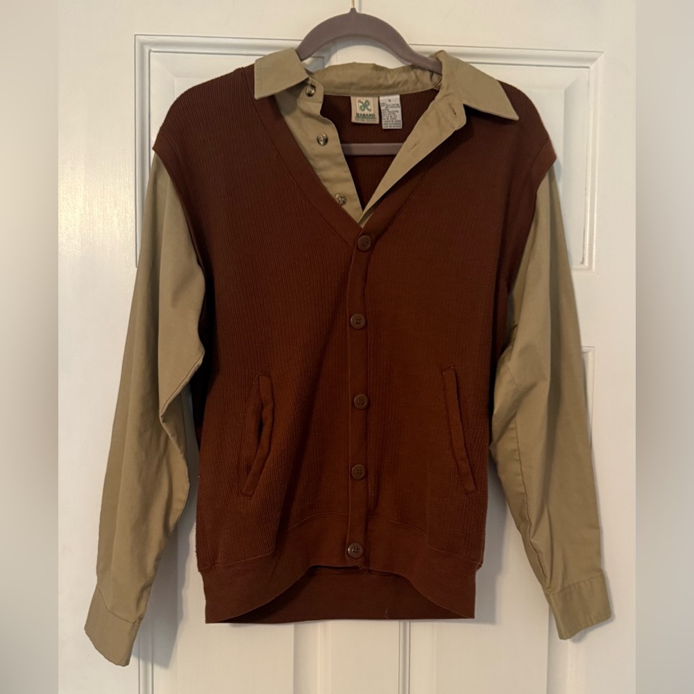 Haband Men’s Brown and Tan Vest Jacket